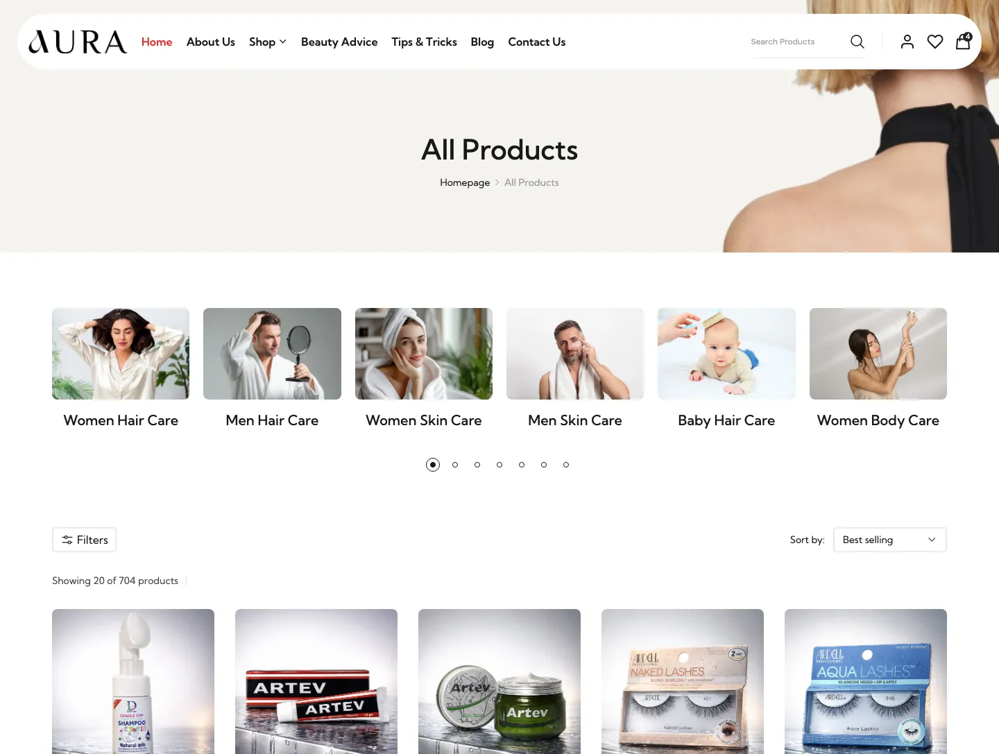 Aura storefront shop