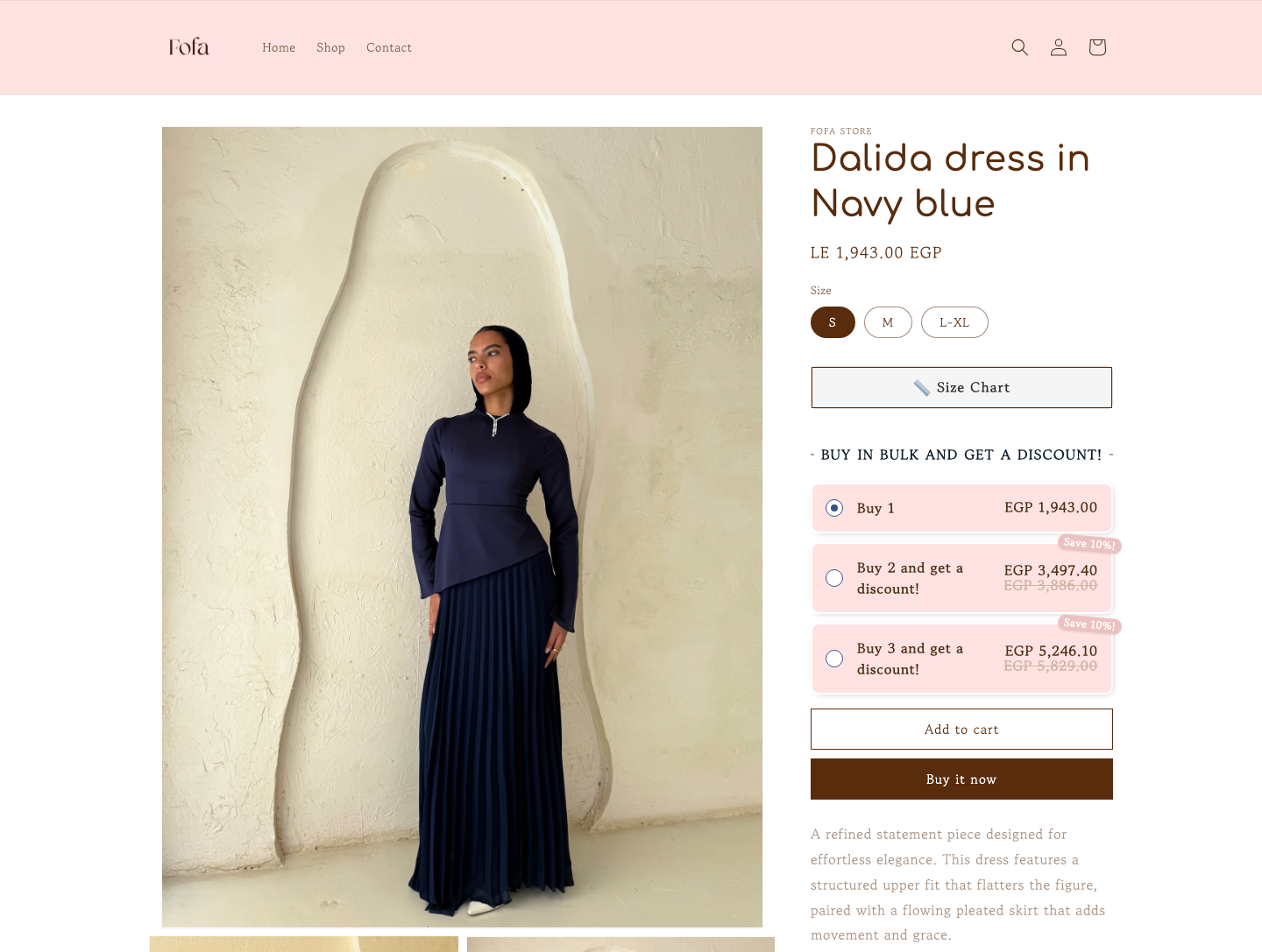Dalida Dress / Navy Blue