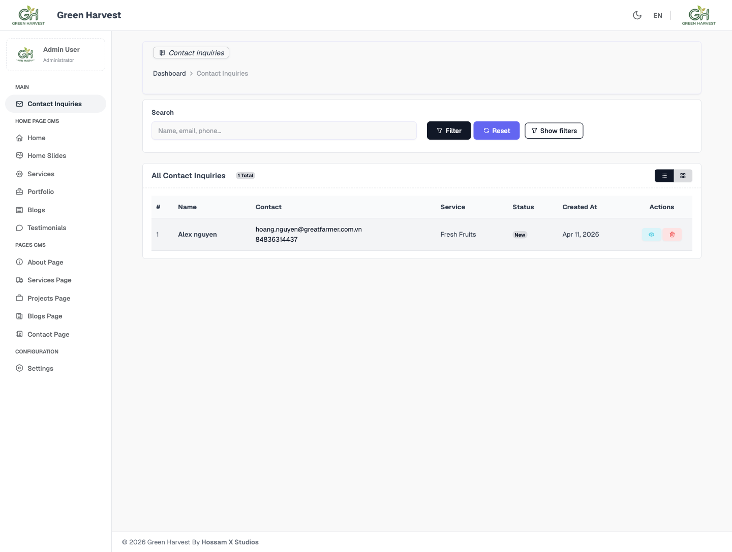 Admin Dashboard