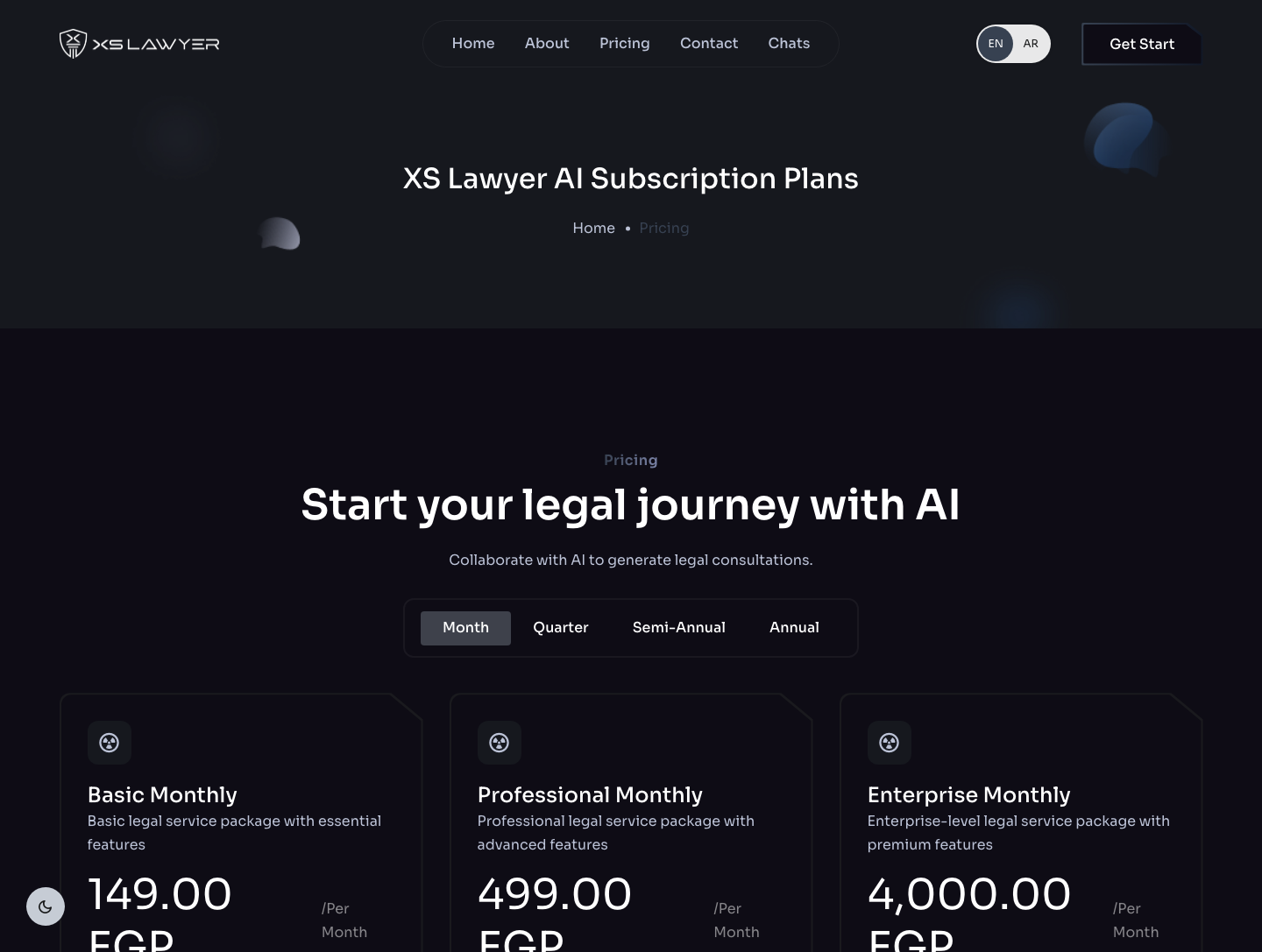 Pricing Page